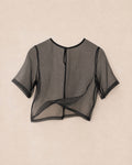 Blusa de organza de seda