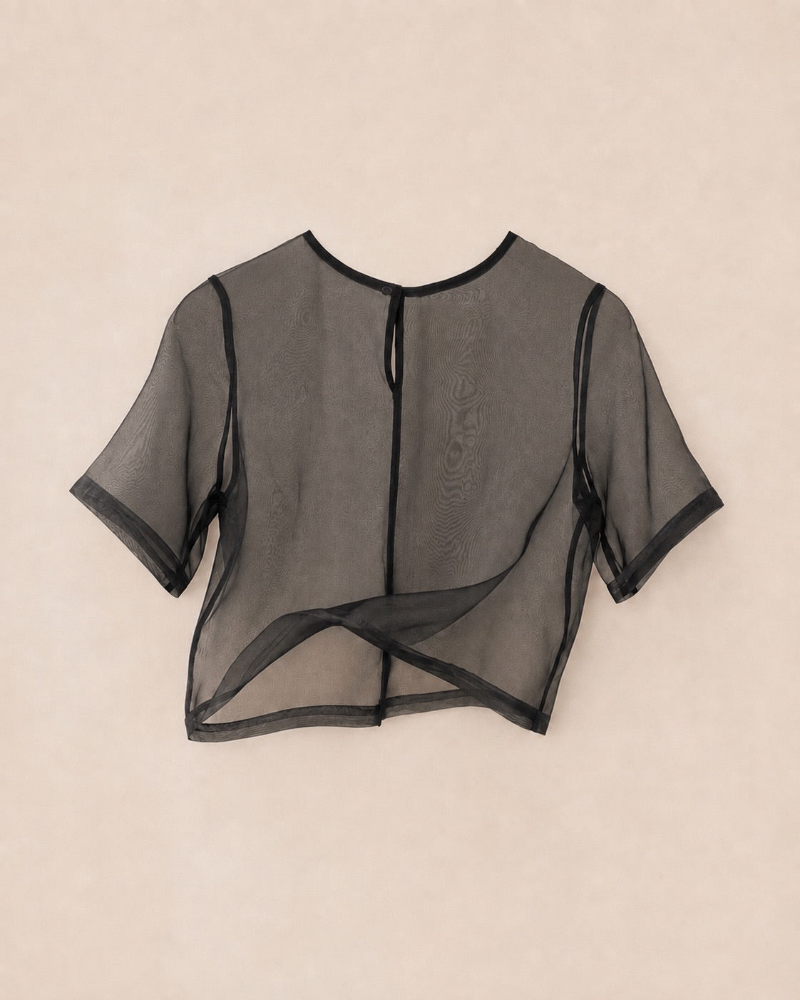 Blusa de organza de seda
